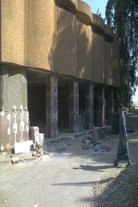 Facade restoration, Kom Oshim Museum, Fayoum